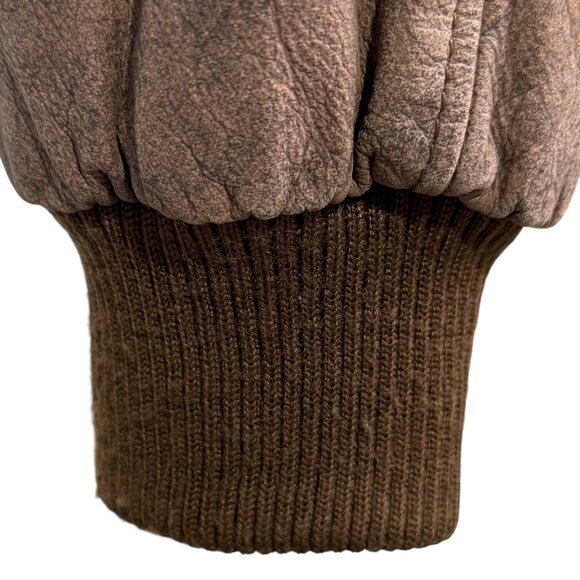 Vintage 80s G-III Leather Bomber Jacket Brown Small - Picture 13 of 13